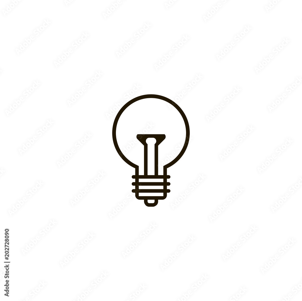 Poster bulb icon. sign design