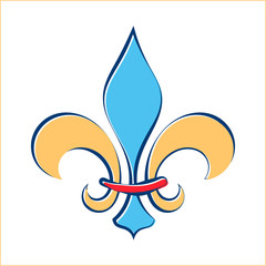 Fleur De Lis Calligraphic, Fleur-De-Lys Or Flower-De-Luce, The Decorative Stylized Lily