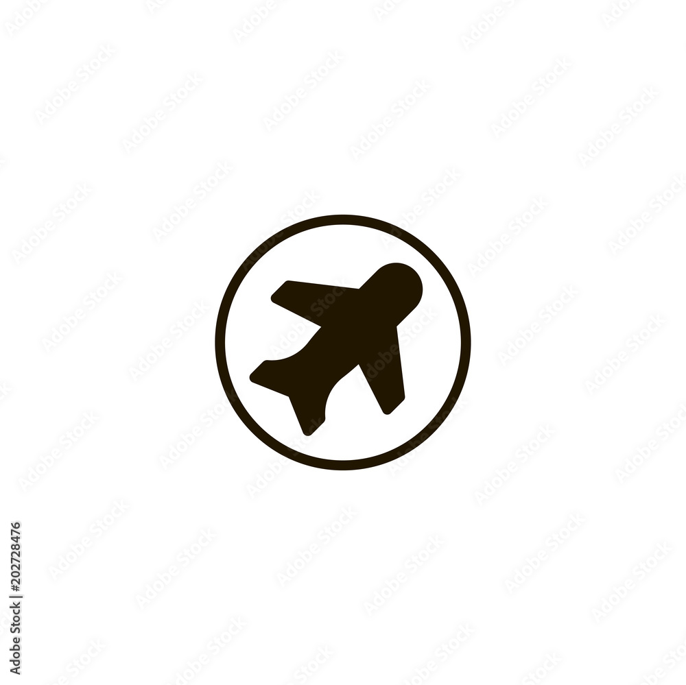 Sticker airplane icon. sign design