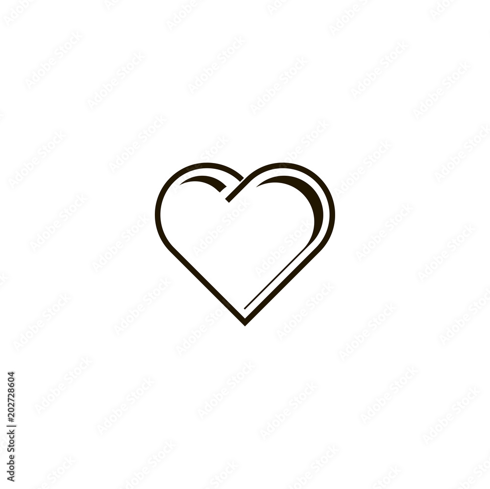 Poster heart icon. sign design