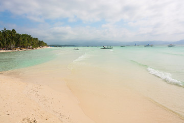 Sandy beach, Boracay island, Philippines