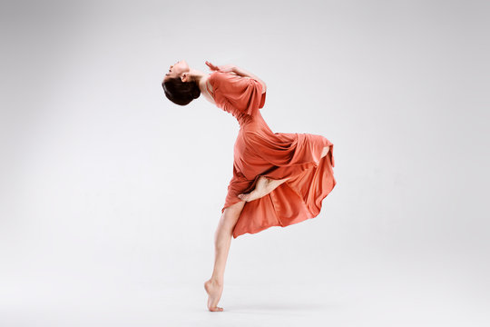 Ballerina On A White Background