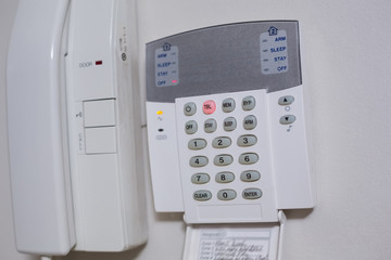 White wall mounted entry phone system