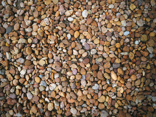 Full Frame Background of Various Sizes Pebbles
