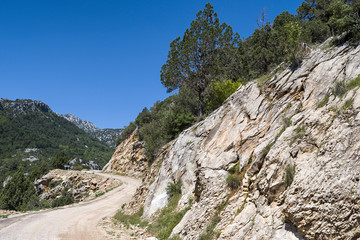 Beauty nature landscape of Taurus rock mountains at Turkey Antal
