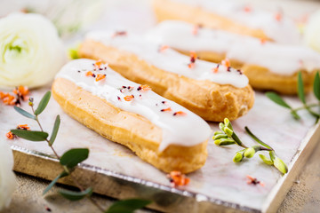 Frische Französische Eclairs