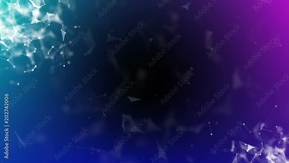 Poster the accumulation of interacting particles in the corners of the screen. plexus business cinematic ba