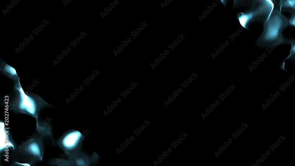 Poster smoothly flowing waves in the corners of the screen. business cinematic background. place for text. 