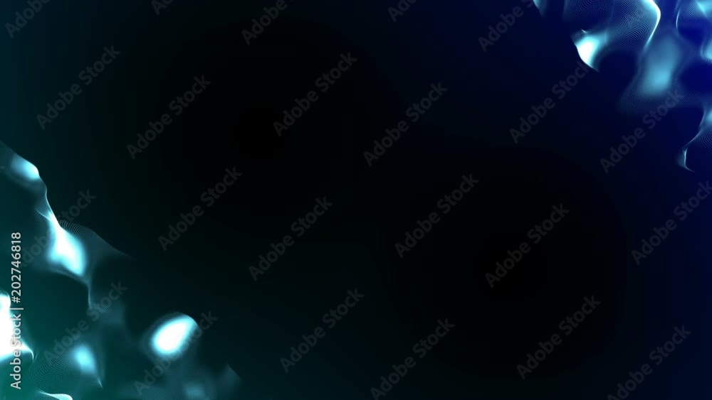 Poster smoothly flowing waves in the corners of the screen. business cinematic background. place for text. 