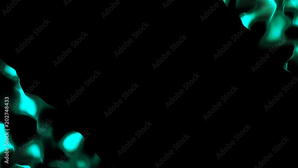 Poster smoothly flowing waves in the corners of the screen. business cinematic background. place for text. 