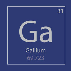 Gallium Ga chemical element icon- vector illustration