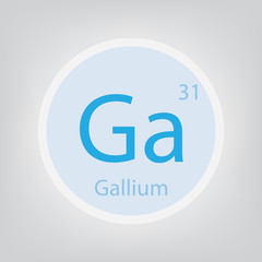 Gallium Ga chemical element icon- vector illustration