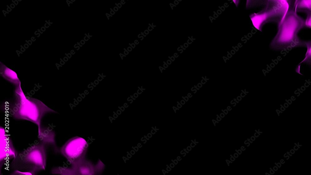 Poster smoothly flowing waves in the corners of the screen. business cinematic background. place for text. 