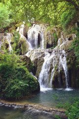 Fototapeta na wymiar Waterfall in the woods