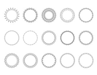 Set of ground decorative frames. Vector illustration.