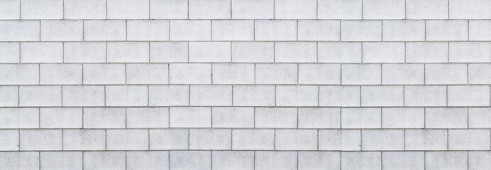 Panorama of cement block wall background and pattern