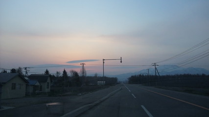 北海道の夕日