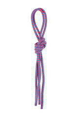 Obraz na płótnie Canvas colored gymnastic rope on a white background, gymnastic shell