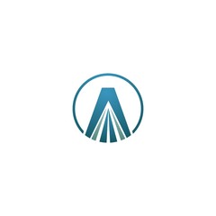 letter A logo with a mountain shape. Mountain Logo Design Template Inspiration, A Letter