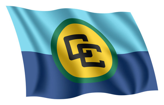 Caribbean Community flag. Flag of CARICOM. International organization flag.
