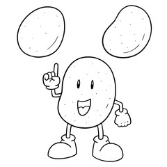 vector set of potato
