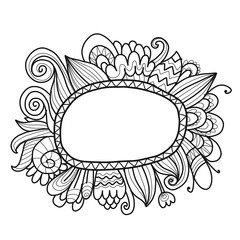 Floral frame, sketch for your design