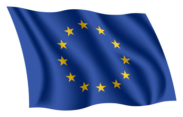 European Union flag. European Flag. Flag of Europe. International organization flag.