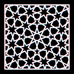 Arabesque pattern for laser cutting. Vector oriental style ornament.