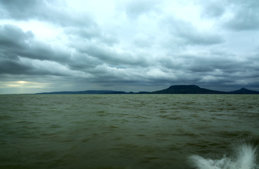 Stormy Lake Balaton, Hungary ( Fonyod )