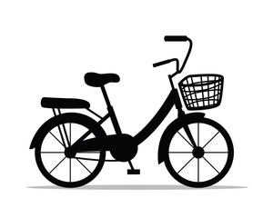 Fototapeta na wymiar bicycle silhouette design illustration, silhouette style design, designed for icon and animation