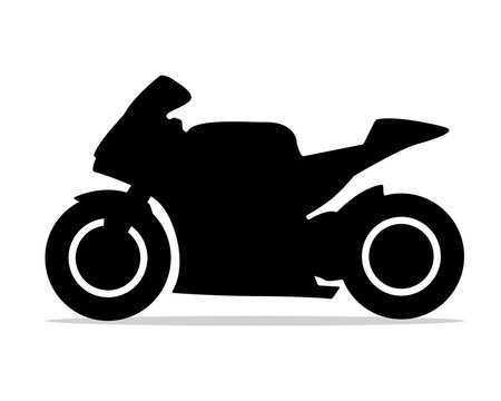 motorcycle silhouette design illustration, silhouette style design, designed for icon and animation