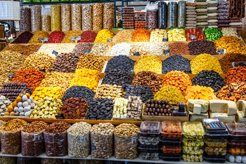 Dried fruits and various seasonings are on the market.