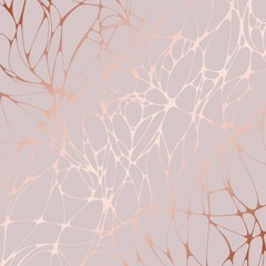 Rose marble. Abstract vector pattern with rose gold imitation. Decorative background for the design