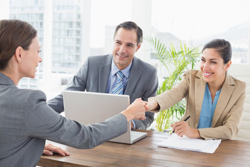 Business people conducting an interview