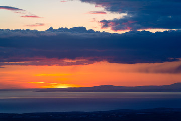 Sunset over Southern Scottish Borders