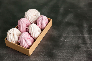 Fresh homemade berry zephir