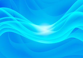Abstract blue light wave motion technology background vector illustration.