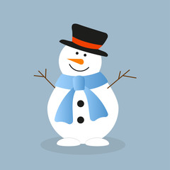 Snowman icon. Christmas and winter design. Vector illustration.