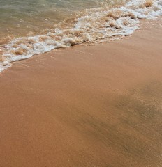 Coast. Waves and sand.