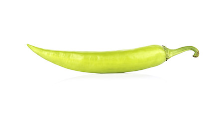 chili pepper green  isolated on a white background