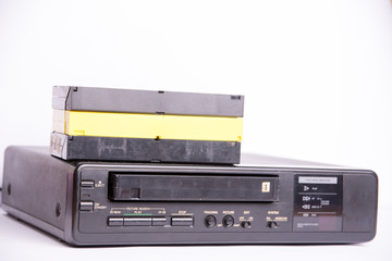 Obraz premium Old vhs set isolated on white background