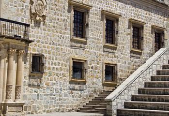 Mexican hacienda facade in Oaxaca
