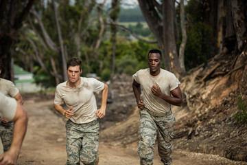 Soldiers running