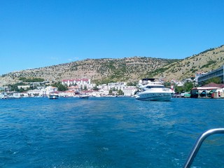 Ships in the bay. Crimea. Sevastopol. Balaclava.