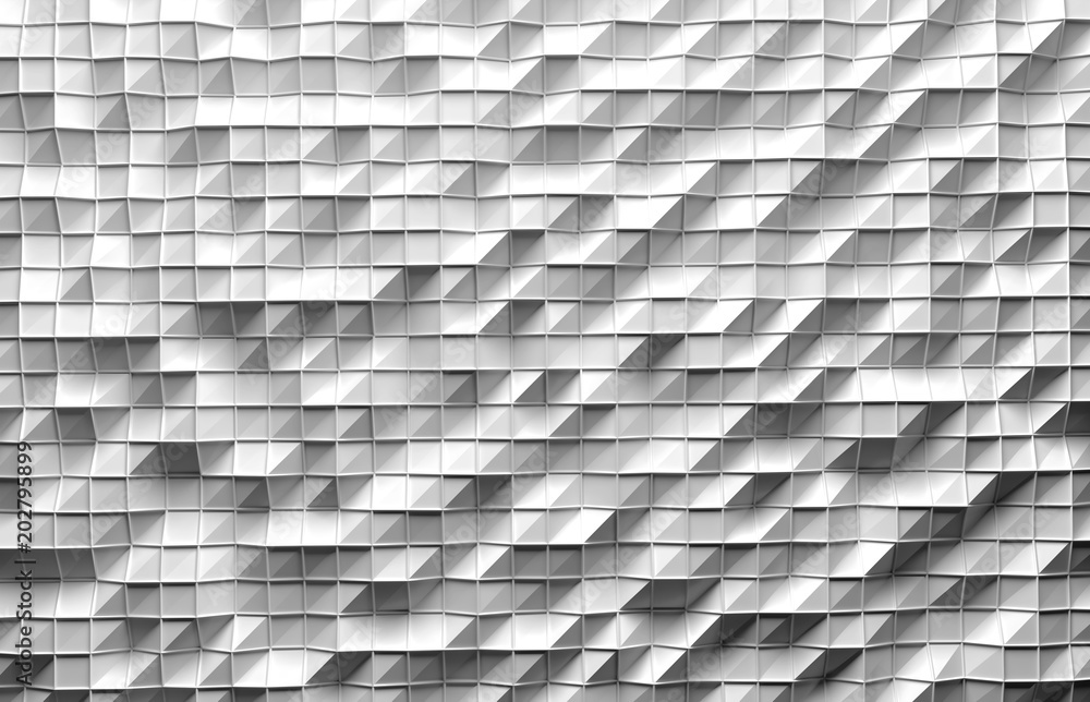 Poster futuristic white polygon abstract architecture background, 3d rendering