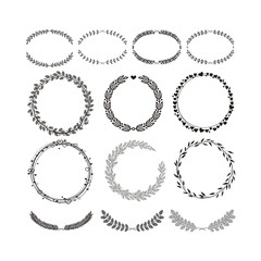 Laurels and wreaths. Design elements