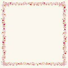 Obraz premium Hearts frame for your Valentines Day greeting card design.