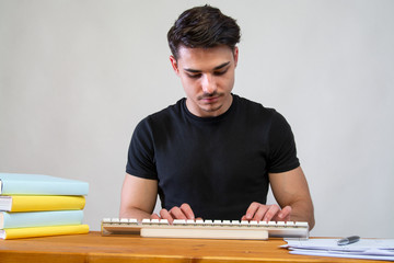  man working on computer