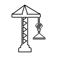 Construction box line icon