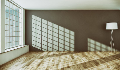 Fototapeta premium Modern bright interiors room 3D rendering illustration